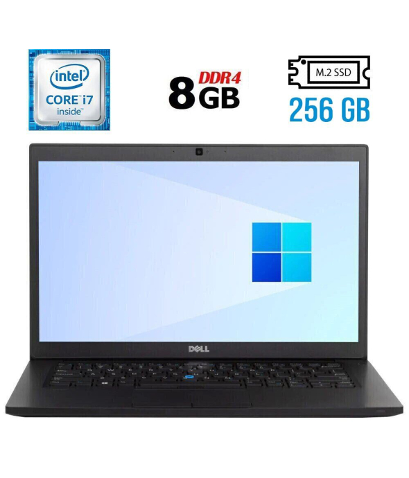 Ультрабук Б-клас Dell Latitude 7480 / 14&quot; (1920x1080) IPS / Intel Core i7 - 6600U (2 (4) ядра по 2.6-3.4 GHz) / 8 GB DDR4 / 256 GB SSD M. 2 / Intel HD Graphics 520 / WebCam / HDMI - 1