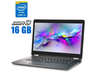 БУ Ноутбук Dell Latitude E7470 / 14&quot; (1920x1080) TN / Intel Core i5-6300U (2 (4) ядра по 2.4 - 3.0 GHz) / 16 GB DDR4 / 256 GB SSD / Intel HD Graphics 520 / WebCam / Windows 10 Pro из Европы в Днепре