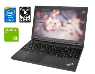 БУ Ноутбук Lenovo ThinkPad T540p / 15.6&quot; (1920x1080) TN / Intel Core i5-4300M (2 (4) ядра по 2.6 - 3.3 GHz) / 8 GB DDR3 / 500 GB HDD / nVidia GeForce GT 730M, 1 GB DDR3, 64-bit / WebCam / miniDP из Европы в Днепре