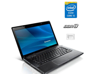 БУ Ноутбук Lenovo G560 / 15.6&quot; (1366x768) TN / Intel Core i5-430M (2 (4) ядра по 2.26 - 2.53 GHz) / 4 GB DDR3 / 120 GB SSD / Intel HD Graphics / WebCam  из Европы в Днепре
