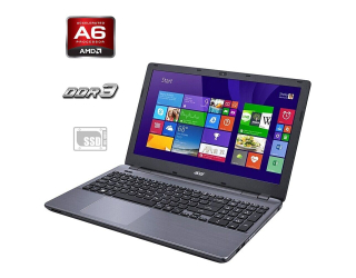 БУ Ноутбук Б-класс Acer Aspire E5-521 / 15.6&quot; (1366x768) TN / AMD A6-6310 (4 ядра по 1.8 - 2.4 GHz) / 4 GB DDR3 / 120 GB SSD / AMD Radeon R4 Graphics / WebCam из Европы в Днепре