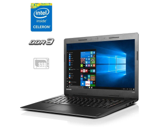 БУ Ноутбук Lenovo IdeaPad 100S-14IBR / 14&quot; (1366x768) TN / Intel Celeron N3050 (2 ядра по 1.6 - 2.16 GHz) / 2 GB DDR3 / 256 GB SSD M.2 / Intel HD Graphics / WebCam из Европы в Днепре