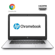 Хромбук HP Chromebook 14 G4 / 14" (1366x768) TN / Intel Celeron N2840 (2 ядра по 2.16 - 2.58 GHz) / 4 GB DDR3 / 16 GB SSD / Intel HD Graphics / WebCam / USB 3.0 / HDMI - 1