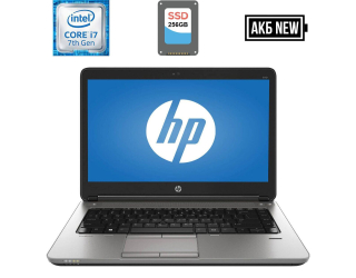 БУ Ноутбук HP ProBook 640 G2 / 14&quot; (1366x768) TN / Intel Core i7-7600U (2 (4) ядра по 2.8 - 3.9 GHz) / 8 GB DDR4 / 256 GB SSD / Intel HD Graphics 620 / WebCam / DisplayPort / АКБ NEW из Европы в Дніпрі