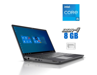 БУ Ультрабук Fujitsu LifeBook A3510 / 15.6&quot; (1920x1080) IPS / Intel Core i5-1035g1 (4 (8) ядра по 1.0 - 3.6 GHz) / 8 GB DDR4 / 256 GB SSD / Intel UHD Graphics / WebCam из Европы в Дніпрі