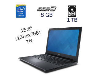 БУ Ноутбук Dell Inspiron 3542 / 15.6&quot; (1366х768) TN / Intel Core i7-4510U (2 (4) ядра по 2.0 - 3.1 GHz) / 8 GB DDR3 / 1 TB HDD / nVidia GeForce 840M, 2 GB DDR3, 64-bit / WebCam / DVD-ROM / Windows 10 Pro LIC из Европы в Днепре