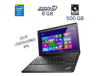 БУ Ноутбук Lenovo ThinkPad E540 / 15.6&quot; (1920x1080) IPS / Intel Core i5-4200M (2 (4) ядра по 2.5 - 3.1 GHz) / 8 GB DDR3 / 500 GB HDD / nVidia GeForce GT 740M, 2 GB DDR3, 64-bit / АКБ не держит / Windows 10 Pro LIC / Fingerprint из Европы в Днепре