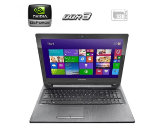 БУ Ноутбук Б-клас Lenovo G50 - 30 / 15.6&quot; (1366x768) TN / Intel Celeron N2840 (2 ядра по 2.16-2.58 GHz) / 4 GB DDR3 / 256 GB SSD / nVidia GeForce 820M, 1 GB DDR3, 64-bit / WebCam из Европы в Дніпрі