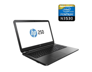 БУ Ноутбук HP 250 / 15.6&quot; (1366x768) TN / Intel Pentium N3530 (4 ядра по 2.16 - 2.58 GHz) / 4 GB DDR3 / 320 GB HDD / Intel HD Graphics / WebCam из Европы в Днепре