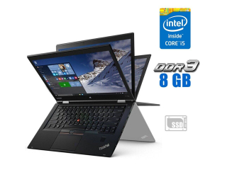 БУ Ноутбук-трансформер Lenovo ThinkPad X1 Yoga / 14&quot; (1920x1080) IPS Touch / Intel Core i5-6300U (2 (4) ядра по 2.4 - 3.0 GHz) / 8 GB DDR4 / 256 GB SSD / Intel HD Graphics 520 / WebCam из Европы в Днепре
