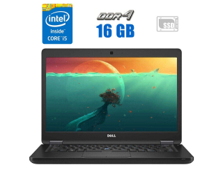 БУ Ноутбук Dell Latitude 5480 / 14&quot; (1920x1080) IPS Touch / Intel Core i5-6300U (2 (4) ядра по 2.4 - 3.0 GHz) / 16 GB DDR4 / 240 GB SSD / Intel HD Graphics 630 / WebCam из Европы в Дніпрі