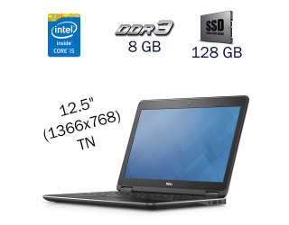 БУ Ультрабук Dell Latitude E7240 / 12.5&quot; (1366x768) TN / Intel Core i5-4200U (2 (4) ядра по 1.6 - 2.6 GHz) / 8 GB DDR3 / 128 GB SSD / WebCam / Intel HD Graphics 4400 / Windows 10 PRO Lic из Европы в Днепре