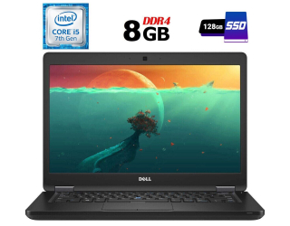 БУ Ноутбук Dell Latitude 5480 / 14&quot; (1366x768) TN / Intel Core i5-7440HQ (4 ядра по 2.8 - 3.8 GHz) / 8 GB DDR4 / 128 GB SSD / Intel HD Graphics 630 / WebCam / USB 3.1 / HDMI из Европы в Днепре