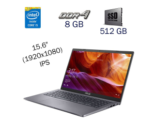 БУ Ультрабук Asus VivoBook 15 R565J / 15.6&quot; (1920x1080) IPS / Intel Core i5-1035g1 (4 (8) ядра по 1.0 - 3.6 GHz) / 8 GB DDR4 / 512 GB SSD NVME / WebCam / UHD-Graphics Intel Core 10 Generations / Windwos 10 PRO Lic из Европы в Дніпрі