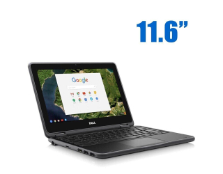 БУ Нетбук Dell Chromebook 11-3189/ 11.6 &quot; (1366x768) IPS Touch / Intel Celeron N3060 (2 ядра по 1.6 - 2.48 GHz) / 4 GB DDR3 / 32 GB eMMC / Intel HD Graphics 500 / WebCam / Chrome OS из Европы