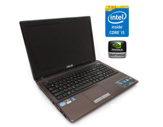 БУ Игровой ноутбук Б-класс Asus K53SV / 15.6&quot; (1366x768) TN / Intel Core i5-2410M (2 (4) ядра по 2.3 - 2.9 GHz) / 4 GB DDR3 / 120 GB SSD / nVidia GeForce GT 540M, 2 GB DDR3, 128-bit / WebCam из Европы в Днепре