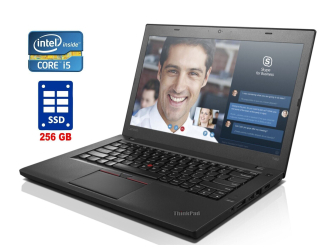 БУ Ноутбук Lenovo ThinkPad T460 / 14&quot; (1920x1080) TN / Intel Core i5-6300U (2 (4) ядра по 2.4 - 3.0 GHz) / 8 GB DDR4 / 240 GB SSD / Intel HD Graphics 520 / WebCam / Windows 10 Pro из Европы в Днепре