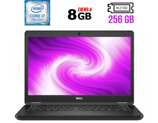 БУ Ноутбук Б-класс Dell Latitude 5480 / 14&quot; (1366x768) TN / Intel Core i7-7820HQ (4 (8) ядра по 2.9 - 3.9 GHz) / 8 GB DDR4 / 256 GB SSD M.2 / Intel HD Graphics 630 / WebCam / USB 3.1 / HDMI / Windows 10 лицензия из Европы в Днепре