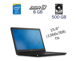 БУ Ноутбук Dell Vostro 3558 / 15.6&quot; (1366x768) TN / Intel Core i3-4005U (2 (4) ядра по 1.7 GHz) / 8 GB DDR3 / 500 GB HDD / Intel HD Graphics 4400 / WebCam / Windows 10 PRO Lic из Европы в Днепре