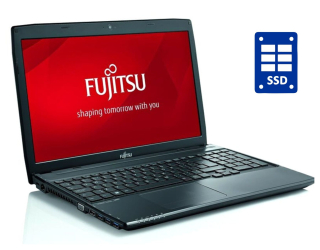 БУ Ноутбук Fujitsu LifeBook A555 / 15.6&quot; (1366х768) TN / Intel Core i3-5005U (2 (4) ядра по 2.0 GHz) / 8 GB DDR3 / 500 Gb HDD / Intel HD Graphics 5500 / WebCam / Windows 10 PRO Lic из Европы в Дніпрі