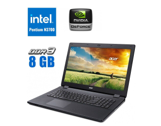 БУ Ігровий ноутбук Acer Aspire E17 ES1-731/ 17 &quot; (1600x900) TN / Intel Pentium N3700 (4 ядра по 1.6 - 2.4 GHz) / 8 GB DDR3 / 1000 Gb HDD / nVidia GeForce 910M, 2 GB DDR3, 64-bit / WebCam / DVD-ROM из Европы в Дніпрі