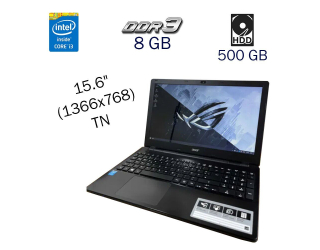 БУ Ноутбук Acer Aspire E1-571 / 15.6&quot; (1366x768) TN / Intel Core i3-4005U (2 (4) ядра по 1.7 GHz) / 8 GB DDR3 / 500 GB HDD / WebCam / Windows 10 PRO Lic из Европы в Дніпрі