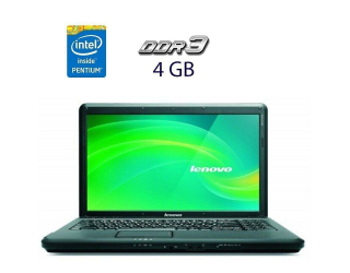 БУ Ноутбук Б-клас Lenovo G550 / 15.6 &quot; (1366x768) TN / Intel Pentium T4500 (2 ядра по 2.3 GHz) / 4 GB DDR3 / 250 GB HDD / Intel GMA Graphics 4500M / WebCam / АКБ не тримає из Европы в Дніпрі