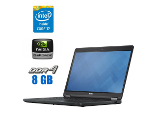 БУ Игровой ноутбук Dell Latitude E5450 / 14&quot; (1920x1080) IPS / Intel Core i7-5600U (2 (4) ядра по 2.6 - 3.2 GHz) / 8 GB DDR3 / 240 GB SSD / nVidia GeForce 840M, 2 GB DDR3, 64-bit / WebCam / USB 3.0 / HDMI из Европы в Днепре
