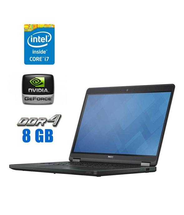 Игровой ноутбук Dell Latitude E5450 / 14&quot; (1920x1080) IPS / Intel Core i7-5600U (2 (4) ядра по 2.6 - 3.2 GHz) / 8 GB DDR3 / 240 GB SSD / nVidia GeForce 840M, 2 GB DDR3, 64-bit / WebCam / USB 3.0 / HDMI - 1
