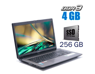 БУ Ноутбук Acer Aspire 7750G / 17.3&quot; (1600x900) TN / Intel Core i3-2350M (2 (4) ядра по 2.3 GHz) / 4 GB DDR3 / 240 GB SSD / Intel HD Graphics 3000 / WebCam из Европы в Дніпрі