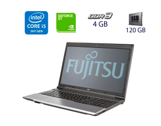 БУ Ноутбук Fujitsu Lifebook N532 / 17.3&quot; (1600x900) TN / Intel Core i5-3230M (2 (4) ядра по 2.6 - 3.2 GHz) / 4 GB DDR3 / 120 GB SSD / nVidia GeForce GT 620M, 1 GB DDR3, 64-bit / WebCam / USB 3.0 / HDMI из Европы в Дніпрі