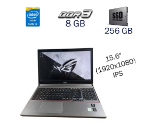 БУ Ультрабук Fujitsu LifeBook E754 / 15.6 &quot; (1920x1080) IPS / Intel Core i5-4300M (2 (4) ядра по 2.6 - 3.3 GHz) / 8 GB DDR3 / 256 GB SSD / Intel HD Graphics 4600 / WebCam / Windwos 10 PRO Lic из Европы в Дніпрі