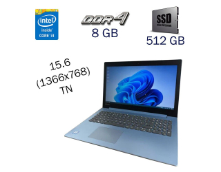БУ Ноутбук Lenovo IdeaPad 320-15ISK / 15.6&quot; (1366x768) TN / Intel Core i3-6006U (2 (4) ядра по 2.0 GHz) / 8 GB DDR4 / 512 GB SSD / Intel HD Graphics 520 / WebCam / Windows 10 PRO Lic из Европы в Дніпрі