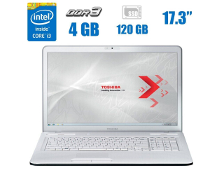 БУ Ноутбук Toshiba Satellite C670 / 17.3&quot; (1600x900) TN / Intel Core i3-2310M (2 (4) ядра по 2.1 GHz) / 4 GB DDR3 / 120 GB SSD / Intel HD Graphics 3000 / WebCam из Европы в Дніпрі