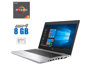 БУ Ультрабук HP ProBook 645 G4 / 14&quot; (1920х1080) IPS / AMD Ryzen 5 2500U (4 (8) ядра по 2.0 - 3.6 GHz) / 8 GB DDR4 / 240 GB SSD / AMD Radeon Vega 8 Graphics / WebCam из Европы в Дніпрі