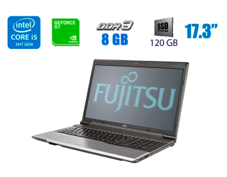 БУ Ноутбук Fujitsu Lifebook N532 / 17.3&quot; (1600x900) TN / Intel Core i5-3230M (2 (4) ядра по 2.6 - 3.2 GHz) / 8 GB DDR3 / 120 GB SSD / nVidia GeForce GT 620M, 1 GB DDR3, 64-bit / WebCam / USB 3.0 / HDMI из Европы в Дніпрі