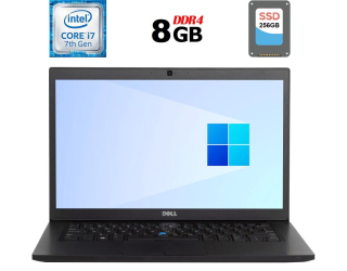 БУ Ноутбук Dell Latitude 7480 / 14&quot; (1366x768) TN / Intel Core i7-7600U (2 (4) ядра по 2.8 - 3.9 GHz) / 8 GB DDR4 / 256 GB SSD / Intel HD Graphics 620 / WebCam / HDMI из Европы в Днепре
