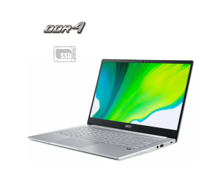 БУ Ноутбук Б-класс Acer Swift 3 / 14&quot; (1920x1080) IPS / Intel Core i3-7100U (2 (4) ядра по 2.4 GHz) / 4 GB DDR4 / 128 GB SSD / Intel HD Graphics 620 / WebCam / АКБ не держит из Европы в Днепре