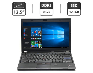 БУ Нетбук Lenovo ThinkPad X220 / 12.5 &quot; (1366x768) IPS / Intel Core i7-2640M (2 (4) ядра по 2.8-3.5 GHz) / 8 GB DDR3 / 120 GB SSD / Intel HD Graphics 3000 / WebCam / Fingerprint из Европы в Дніпрі