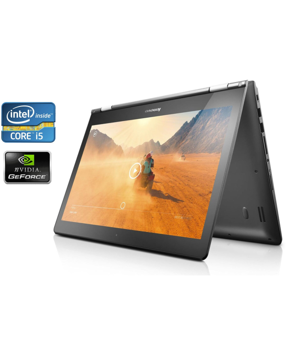 Ігровий ноутбук-трансформер Б-клас Lenovo Yoga 500-15IBD / 15.6&quot; (1366x768) TN Touch / Intel Core i5 - 5200U (2 (4) ядра по 2.2-2.7 GHz) / 8 GB DDR3 / 500 Gb HDD / nVidia GeForce 920M, 2 GB GDDR3, 64-bit / WebCam / Win 10 - 1