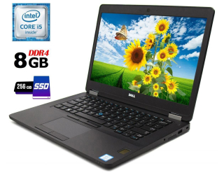 БУ Ноутбук Dell Latitude E5470 / 14&quot; (1920x1080) IPS / Intel Core i5-6440HQ (4 ядра по 2.6 - 3.5 GHz) / 8 GB DDR4 / 256 GB SSD / Intel HD Graphics 530 / WebCam  из Европы в Днепре
