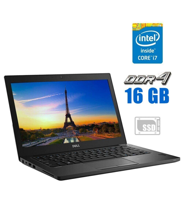 Ноутбук Dell Latitude 7480 / 14&quot; (1920x1080) IPS Touch / Intel Core i7-7600U (2 (4) ядра по 2.8 - 3.9 GHz) / 16 GB DDR4 / 256 GB SSD / Intel HD Graphics 620 / WebCam - 1