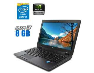 БУ Мобильная рабочая станция HP ZBook 15 G2 / 15.6&quot; (1920x1080) TN / Intel Core i7-4710MQ (4 (8) ядра по 2.5 - 3.5 GHz) / 8 GB DDR3 / 120 GB SSD / nVidia Quadro K610M, 1 GB GDDR5, 64-bit / WebCam из Европы в Днепре