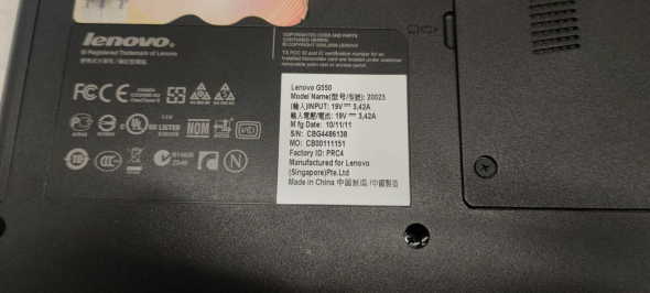 Ноутбук Lenovo G550 / 15.6&quot; (1366x768) TN / Intel Pentium T4500 (2 ядра по 2.3 GHz) / 4 GB DDR3 / 250 GB HDD / Intel GMA Graphics 4500M / WebCam / АКБ не держит - 8