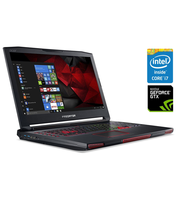 Игровой ноутбук Б-класс Acer Predator 17X GX-792 / 17.3&quot; (1920x1080) IPS / Intel Core i7-7820HK (4 (8) ядра по 2.9 - 3.9 GHz) / 32 GB DDR4 / 512 GB SSD + 1000 GB HDD / nVidia GeForce GTX 1080, 8 GB GDDR5, 256-bit / WebCam / Win 10 - 1