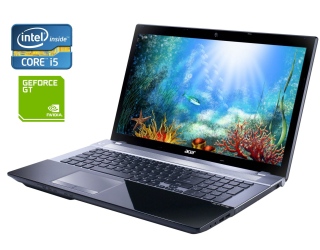 БУ Ігровий ноутбук Acer Aspire V3 - 771G / 17.3&quot; (1600x900) TN / Intel Core i5-3210M (2 (4) ядра по 2.5 - 3.1 GHz) / 8 GB DDR3 / 750 GB HDD / nVidia GeForce GT 650M, 2 GB GDDR5, 128-bit / WebCam / DVD-ROM / Win 10 из Европы в Дніпрі
