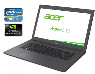 БУ Ігровий ноутбук Acer Aspire E 17 E5-773G-52P3 / 17.3 &quot; (1600x900) TN / Intel Core i5-6200U (2 (4) ядра по 2.3 - 2.8 GHz) / 8 GB DDR3 / 1000 GB HDD / nVidia GeForce 920M, 2 GB DDR3, 64-bit / WebCam / DVD-ROM / Win 10 из Европы в Дніпрі