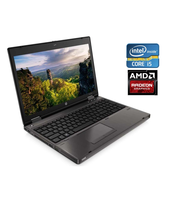 Ігровий ноутбук HP ProBook 6570b / 15.6&quot; (1366x768) TN / Intel Core i5-3320M (2 (4) ядра по 2.6 - 3.3 GHz) / 8 GB DDR3 / 128 GB SSD / AMD Radeon HD 7670m, 1 GB DDR3, 128-bit / WebCam / Win 10 - 1