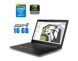 БУ Мобільна робоча станція HP ZBook Studio G4 / 15.6&quot; (3840x2160) IPS / Intel Core i7-7700HQ (4 (8) ядра по 2.8 - 3.8 GHz) / 16 GB DDR4 / 480 GB SSD / nVidia Quadro M1200, 4 GB GDDR5, 128-bit / WebCam из Европы в Дніпрі