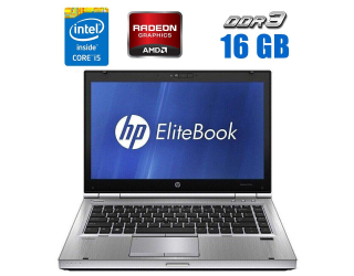 БУ Ноутбук Б-класс HP EliteBook 8470p / 14&quot; (1600x900) TN / Intel Core i5-3360M (2 (4) ядра по 2.8 - 3.5 GHz) / 8 GB DDR3 / 256 GB SSD / AMD Radeon HD 7570M, 1 GB GDDR5, 64-bit / WebCam / DVD-RW из Европы в Днепре